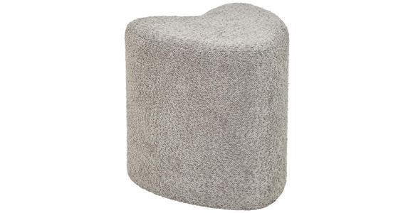 HOCKER Vliesstoff, Bouclé Grau - Grau, Trend, Textil (41/44/41cm) - Xora