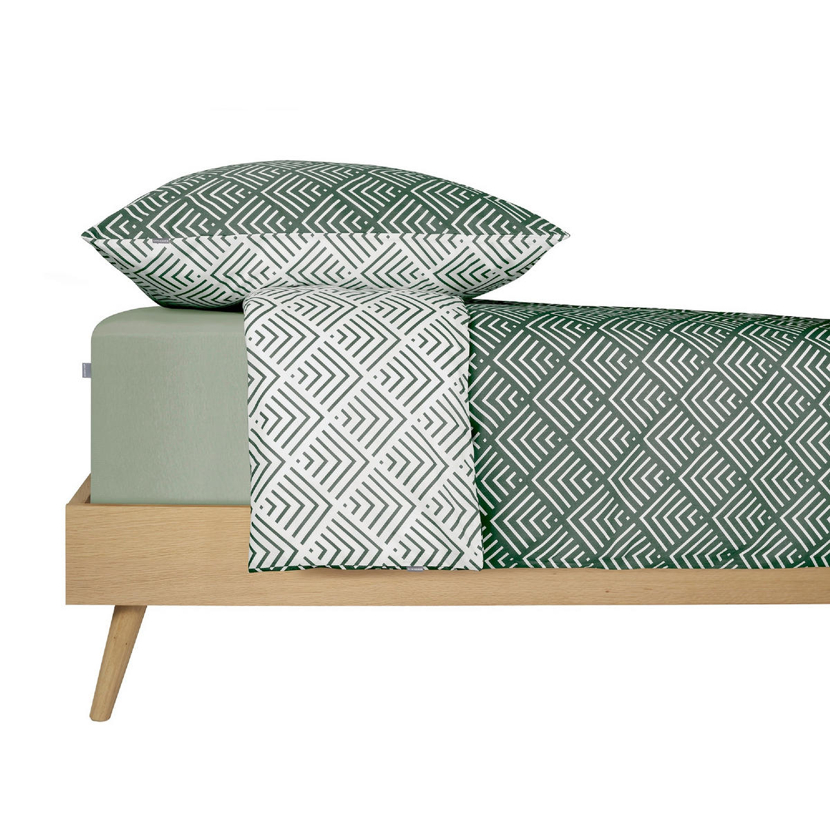 BETTWÄSCHE MABEL Renforcé 155/220 cm  - Dunkelgrün, Basics, Textil (155/220cm)
