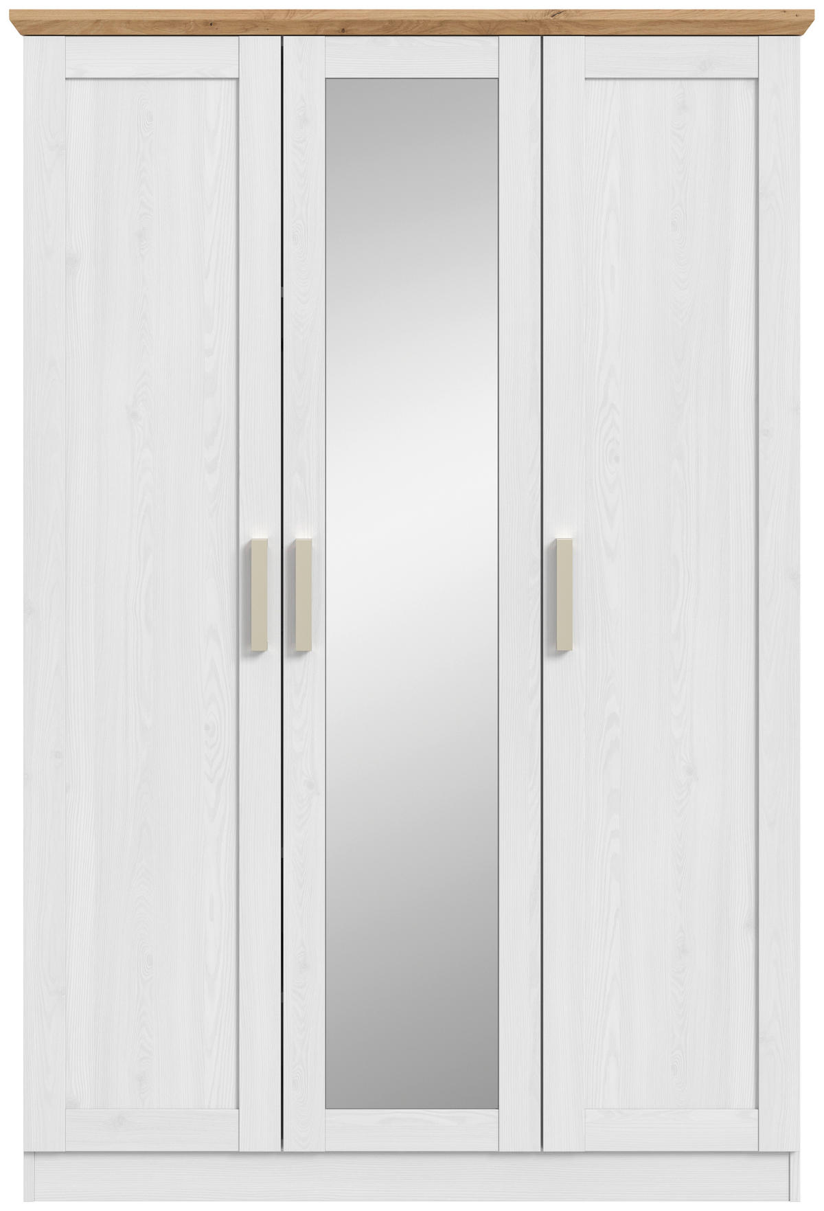 SKRIŇA S OTOČNÝMI DVERAMI, 124/185/54 cm - šampanská, Modern, kompozitné drevo/plast (124/185/54cm) - MID.YOU