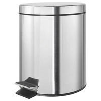 COȘ DE GUNOI CU PEDALĂ metal  - culoare inox, Basics, metal (17/24,5cm) - Boxxx
