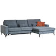 ECKSOFA in Velours, Cord Graphitfarben  - Schwarz/Graphitfarben, Design, Textil/Metall (302/180cm) - Venda