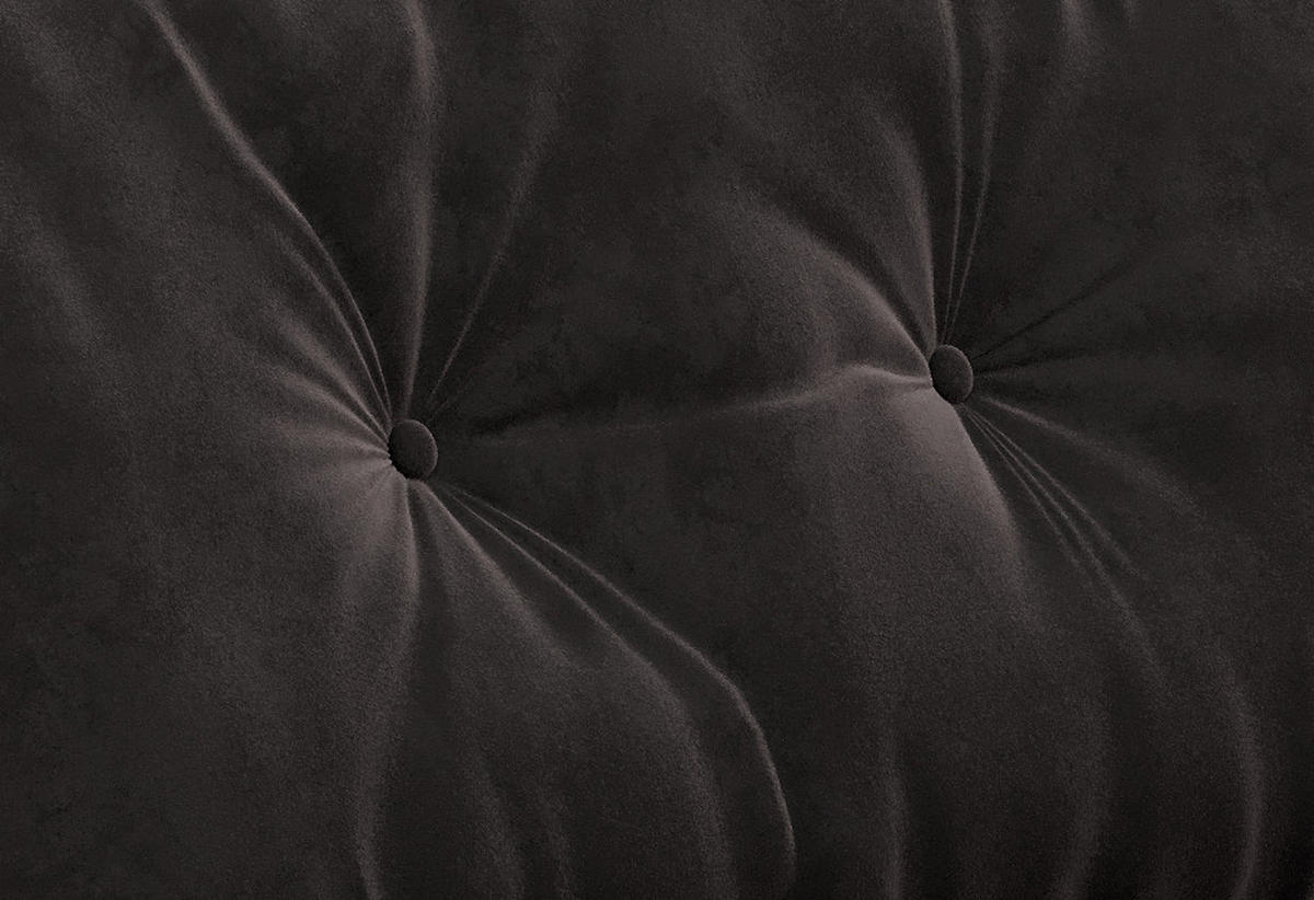 ECKSOFA Scott Anthrazit Flachgewebe  - Edelstahlfarben/Anthrazit, Design, Textil/Metall (259/206cm) - Livetastic