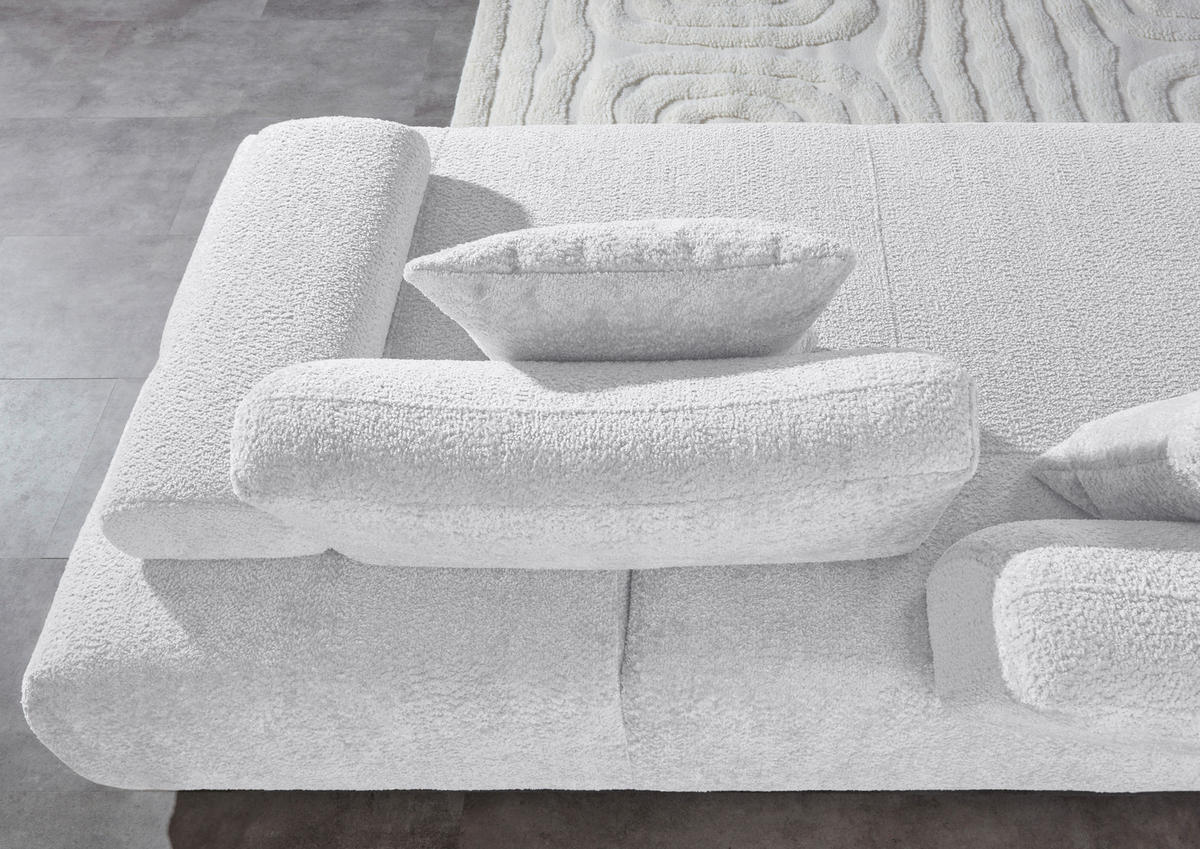 SCHLAFSOFA in Textil Hellgrau  - Hellgrau/Schwarz, Konventionell, Kunststoff/Textil (235-255/80/116-138cm) - Carryhome