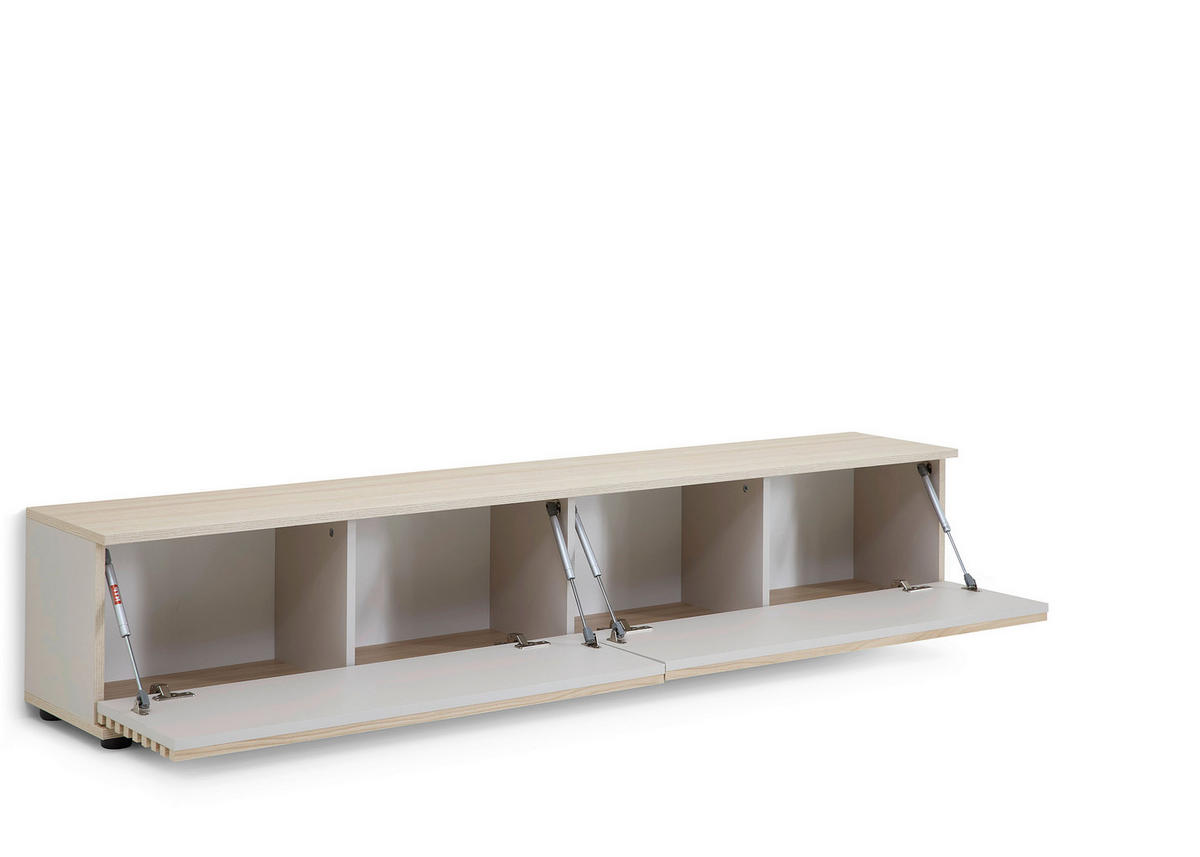 LOWBOARD  in 180/30/30 cm  - Kaschmir/Eichefarben, Design, Holzwerkstoff/Kunststoff (180/30/30cm) - Boxxx