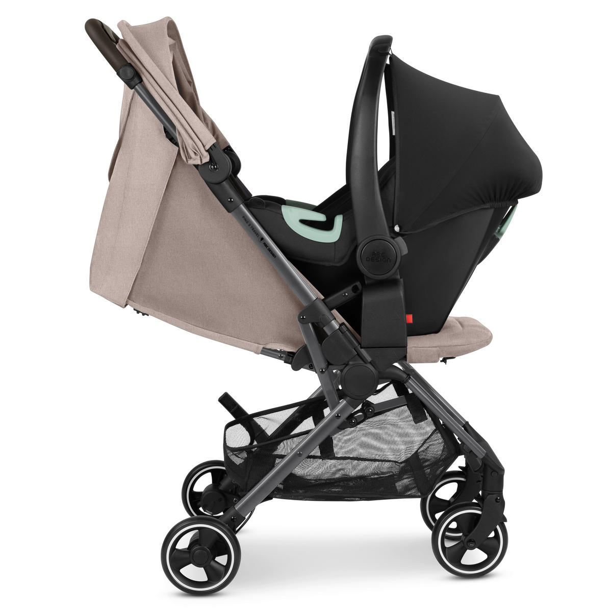 BUGGY Ping 3 Travel  - Beige/Schwarz, Basics, Textil/Metall (51/107/81cm) - ABC Design