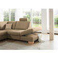 ECKSOFA in Mikrofaser Beige  - Wildeiche/Beige, Natur, Holz/Textil (286/236cm) - Voleo