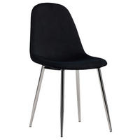 STOLSET 2 styck stål sammet  - svart, Design, metall/textil (45/90/52cm) - Livetastic
