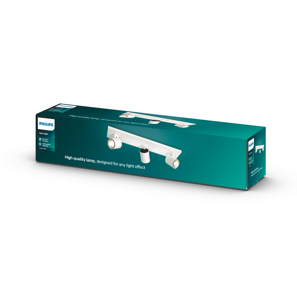 DECKENLEUCHTE Spot Runner 48/10,9/9 cm   - Weiß, Basics, Metall (48/10,9/9cm) - Philips