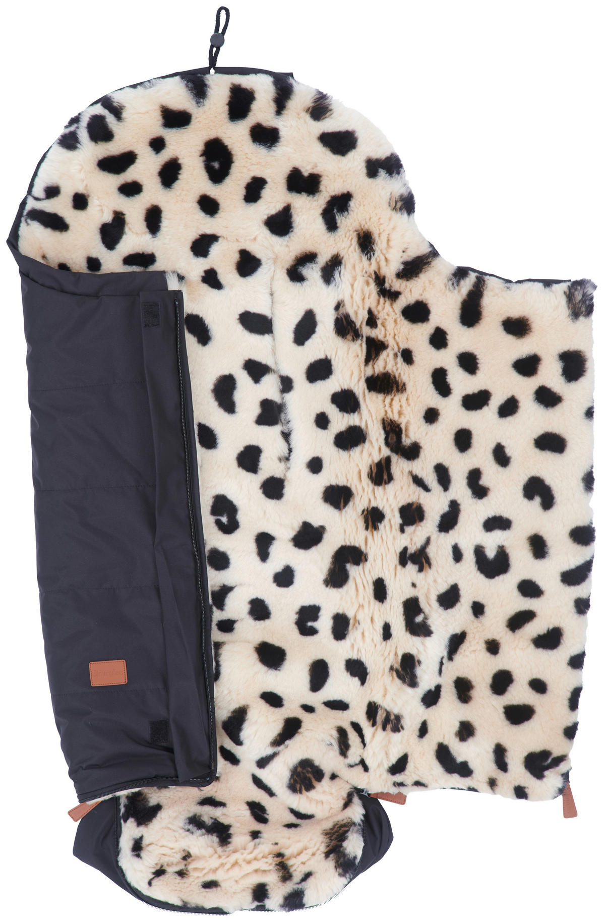 FELLSACK  - Schwarz/Weiß, Basics, Textil (47/90cm) - Jimmylee