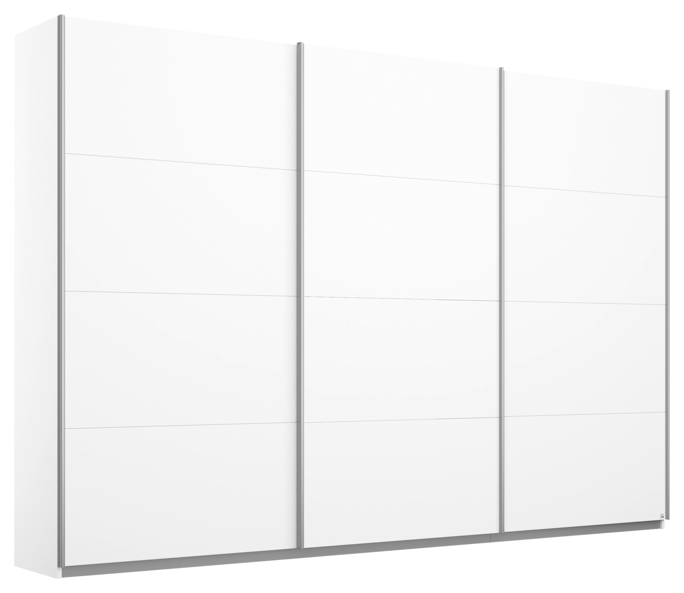 SCHWEBETÜRENSCHRANK in Weiss - Weiss/Alufarben, Modern, Holzwerkstoff/Metall (271/210/62cm) - Rauch Möbel
