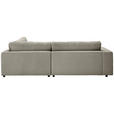 ECKSOFA  in Cord Graubraun  265/224 cm  - Graubraun/Schwarz, Design, Kunststoff/Textil (265/224cm) - Hom`in