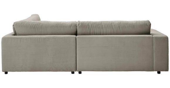ECKSOFA  in Cord Graubraun  265/224 cm  - Graubraun/Schwarz, Design, Kunststoff/Textil (265/224cm) - Hom`in