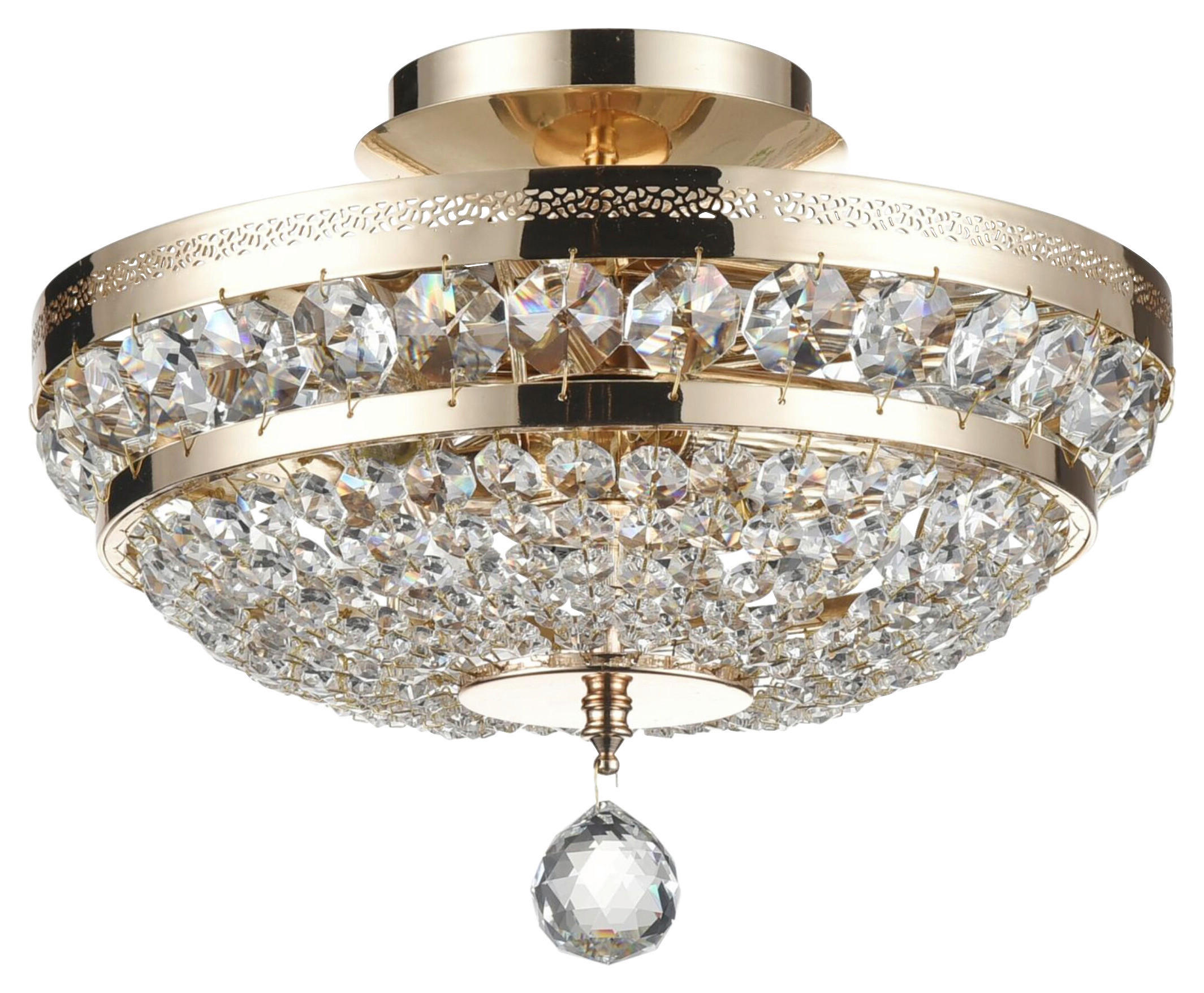 KRONLEUCHTER 32/21/32 cm   - Goldfarben, Basics, Glas/Metall (32/21/32cm) - MAYTONI