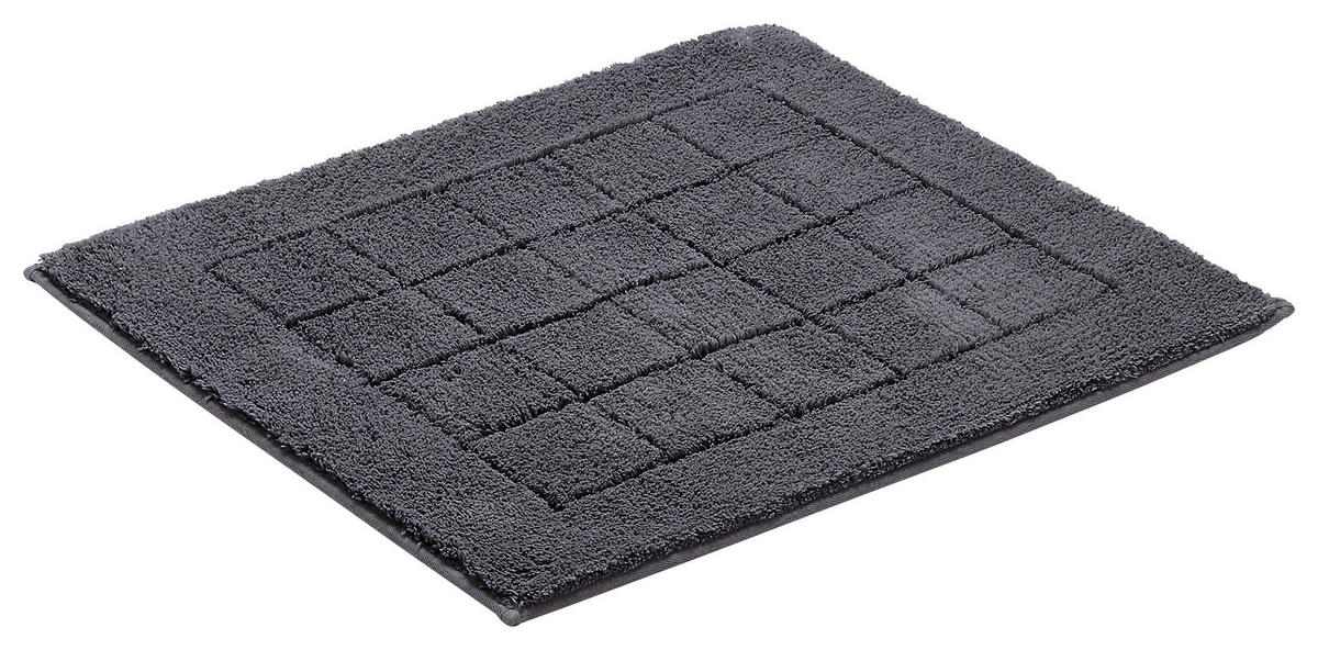 FÜRDŐSZOBASZŐNYEG  55/65 cm  sötétszürke   - sötétszürke, Basics, műanyag/textil (55/65cm) - Vossen