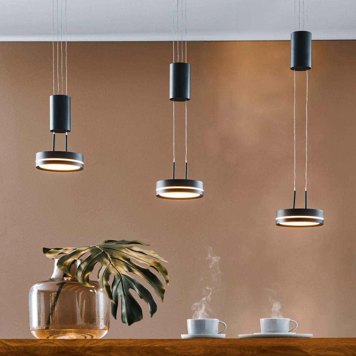 LED-HÄNGELEUCHTE 85/14/180 cm    - Weiss/Anthrazit, Lifestyle, Kunststoff/Metall (85/14/180cm)