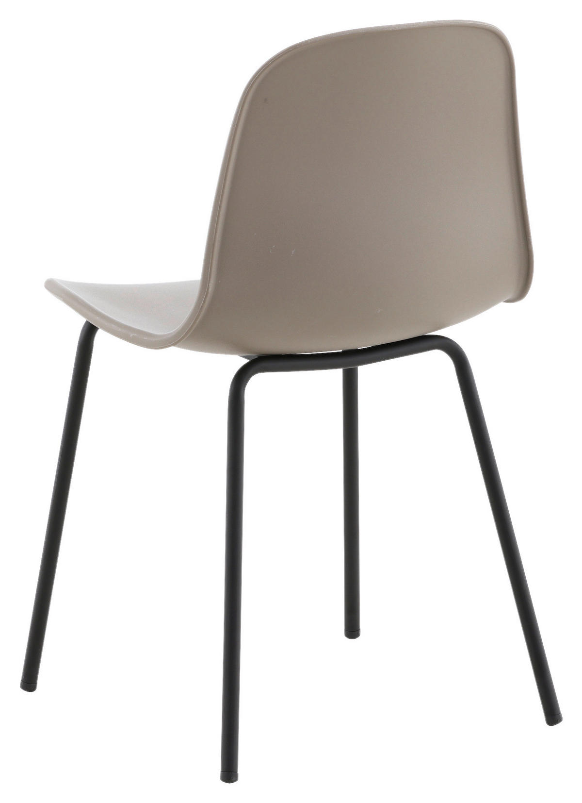 STUHL-SET 2 Stück  in Stahl matt  - Greige/Schwarz, Design, Kunststoff/Metall (49/82/48cm) - Livetastic