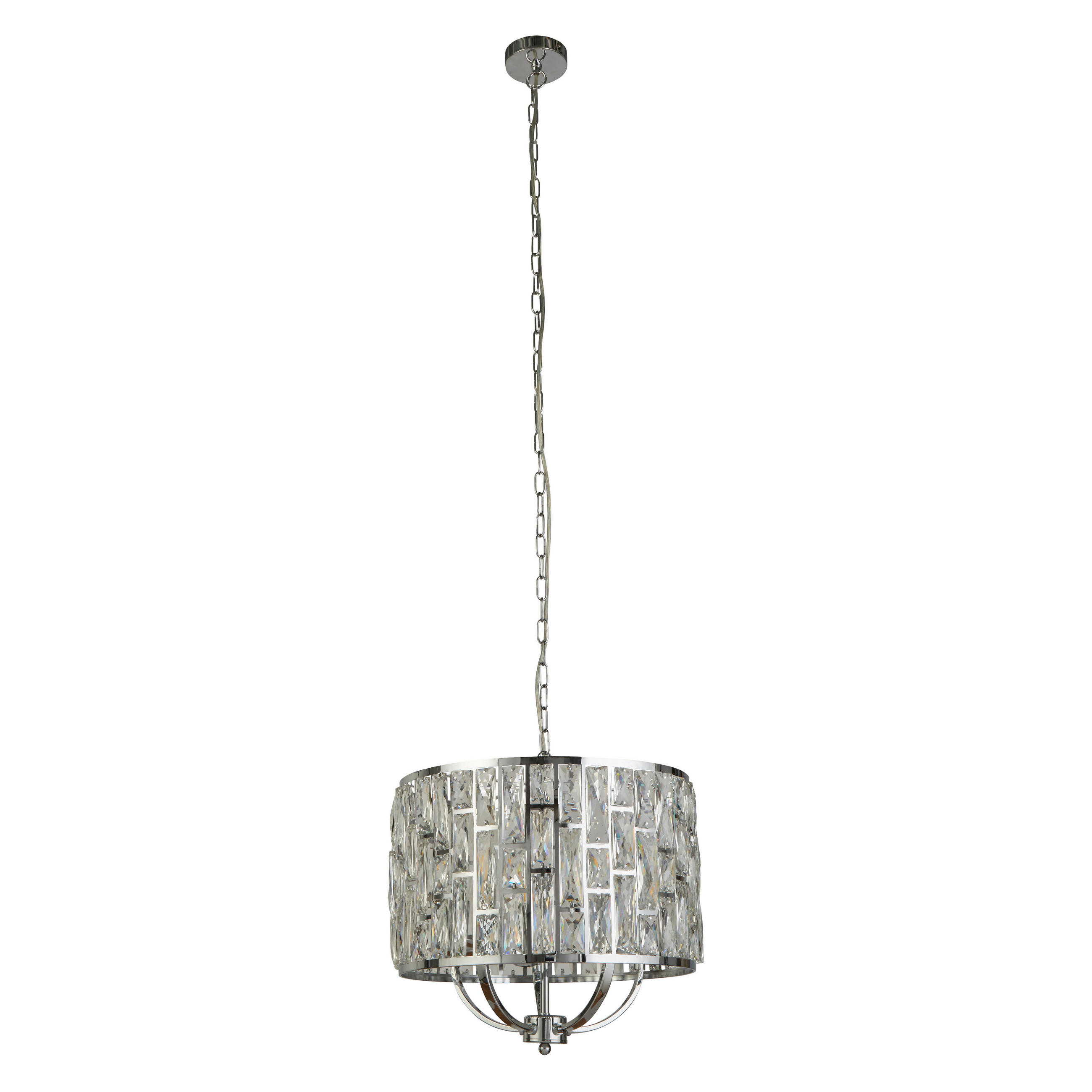 SVJETILJKA VISEĆA 44/150 cm Bijou - boje kroma, Design, staklo/metal (44/150cm)
