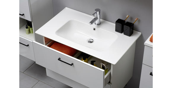 WASCHBECKEN 80/2/45 cm - Weiß, KONVENTIONELL, Keramik (80/2/45cm) - Xora