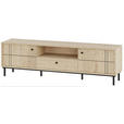LOWBOARD  in 170/49,2/37 cm  - Eichefarben/Schwarz, MODERN, Holzwerkstoff/Kunststoff (170/49,2/37cm) - Carryhome