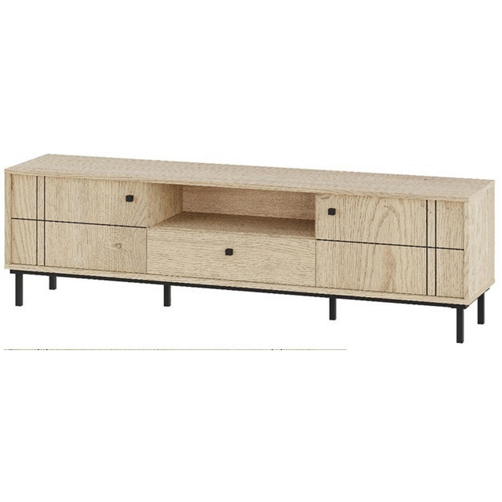 Thumbnail - Carryhome Lowboard, Eiche, Kunststoff, 1 Fächer, 1 Schubladen, 170x49.2x37 cm, Wohnzimmer, Wohnwände, Lowboards