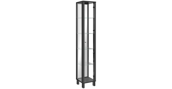 VITRINE in Schwarz  - Schwarz, KONVENTIONELL, Glas/Holzwerkstoff (33/189/33cm) - Carryhome