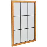 WANDSPIEGEL 80/120/3 cm    in rechteckig  - Schwarz/Naturfarben, Design, Glas/Holz (80/120/3cm) - MID.YOU