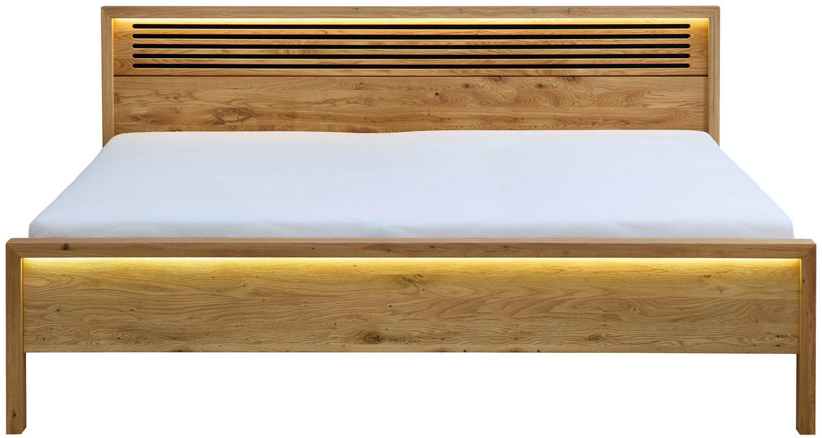 BETT 200/220 cm  Eichefarben   - Eichefarben, Modern, Holz (200/220cm) - Livetastic