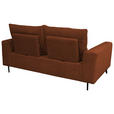 BIGSOFA  in Cord Kupferfarben  - Schwarz/Kupferfarben, KONVENTIONELL, Textil/Metall (246/100/116cm) - Carryhome