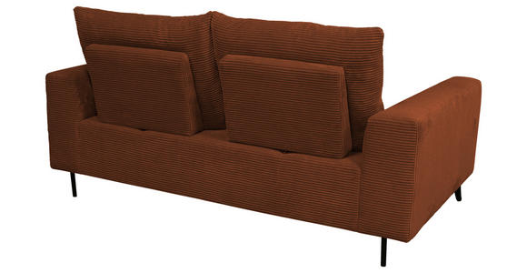 BIGSOFA  in Cord Kupferfarben  - Schwarz/Kupferfarben, KONVENTIONELL, Textil/Metall (246/100/116cm) - Carryhome