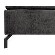 BOXSPRINGBETT 160/200 cm,  in Anthrazit, Topper, H2 + H3 = mittel + fest  - Anthrazit/Schwarz, Design, Textil/Metall (160/200cm) - Esposa