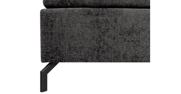 BOXSPRINGBETT 160/200 cm,  in Anthrazit, Topper, H2 + H3 = mittel + fest  - Anthrazit/Schwarz, Design, Textil/Metall (160/200cm) - Esposa