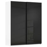 SCHWEBETÜRENSCHRANK  in Schwarz, Weiß  - Schwarz/Weiß, KONVENTIONELL, Glas/Holzwerkstoff (201/223/67cm) - Novel