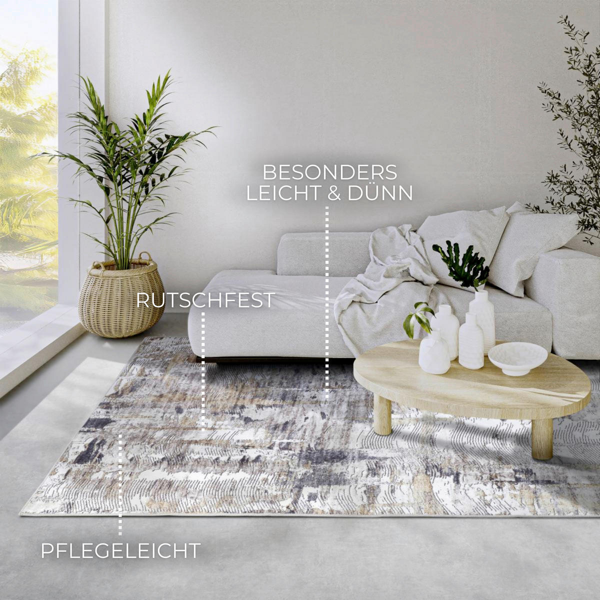 FLACHWEBETEPPICH 160/230 cm Imagination Anthrazit, Goldfarben  - Anthrazit/Goldfarben, Design, Kunststoff (160/230cm)