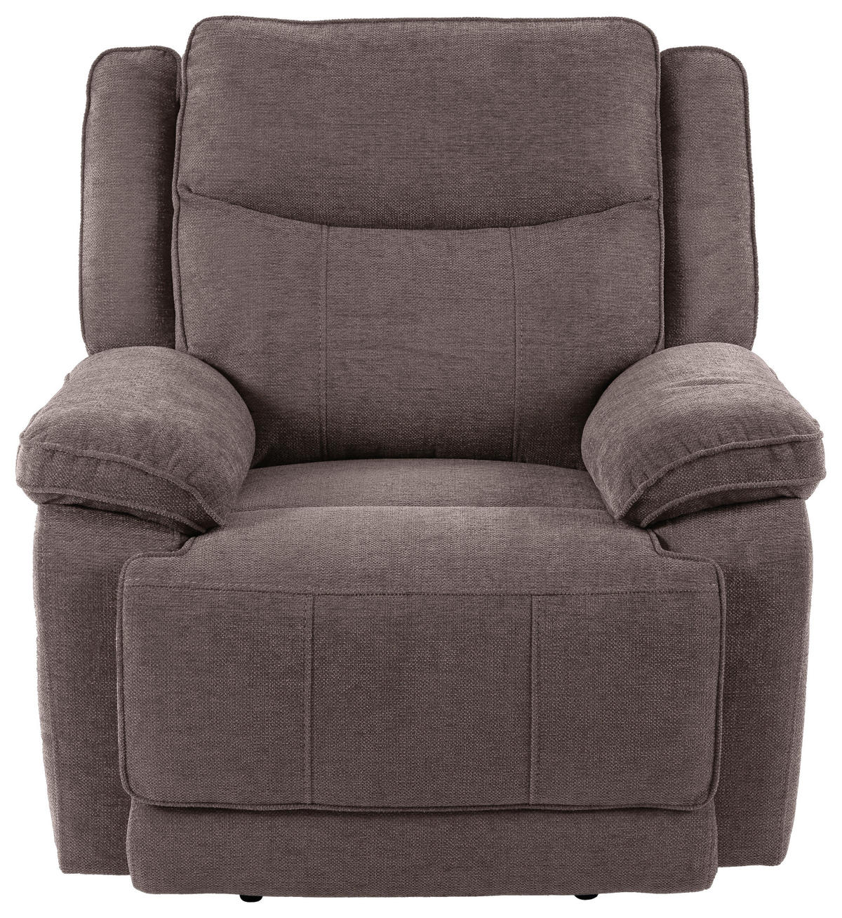RELAXFÅTÖLJ i trä, metall, textil brun  - brun, Klassisk, metall/trä (100/103/102cm) - Best Price