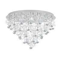 LED-TAKLAMPA 1,8 W 78/52,5 cm  - kromfärg, Klassisk, metall/glas (78/52,5cm) - Eglo