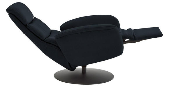 RELAXSESSEL in Leder Dunkelblau  - Schwarz/Dunkelblau, Design, Leder/Metall (76/108/86cm) - Dieter Knoll