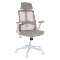 OTOČNÁ ŽIDLE, šedá - šedá/bílá, Basics, textil/plast (68/113-127/68cm) - MID.YOU