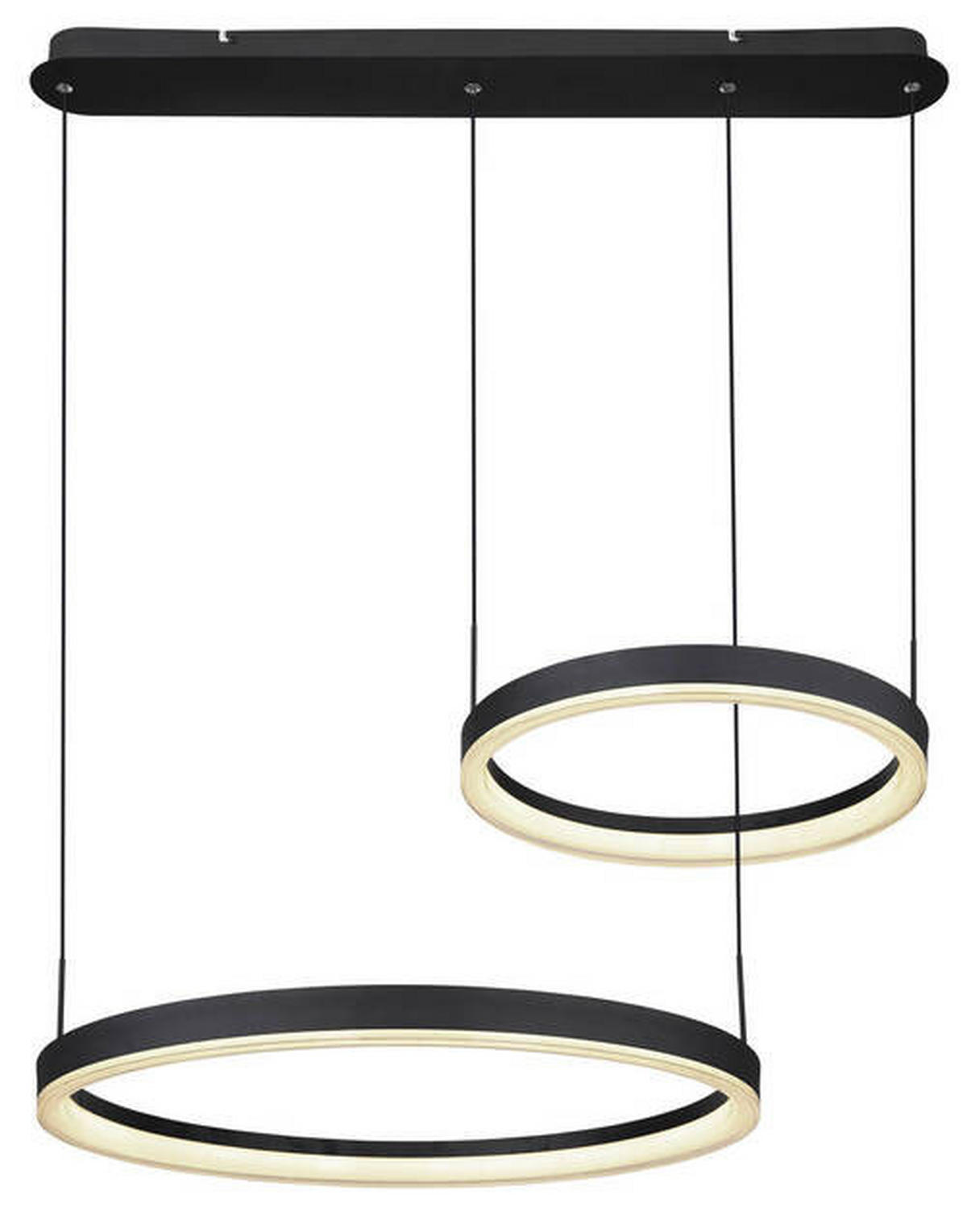LED-HÄNGELEUCHTE 82,5/60/150 cm    - Goldfarben/Opal, Design, Kunststoff/Metall (82,5/60/150cm) - Globo