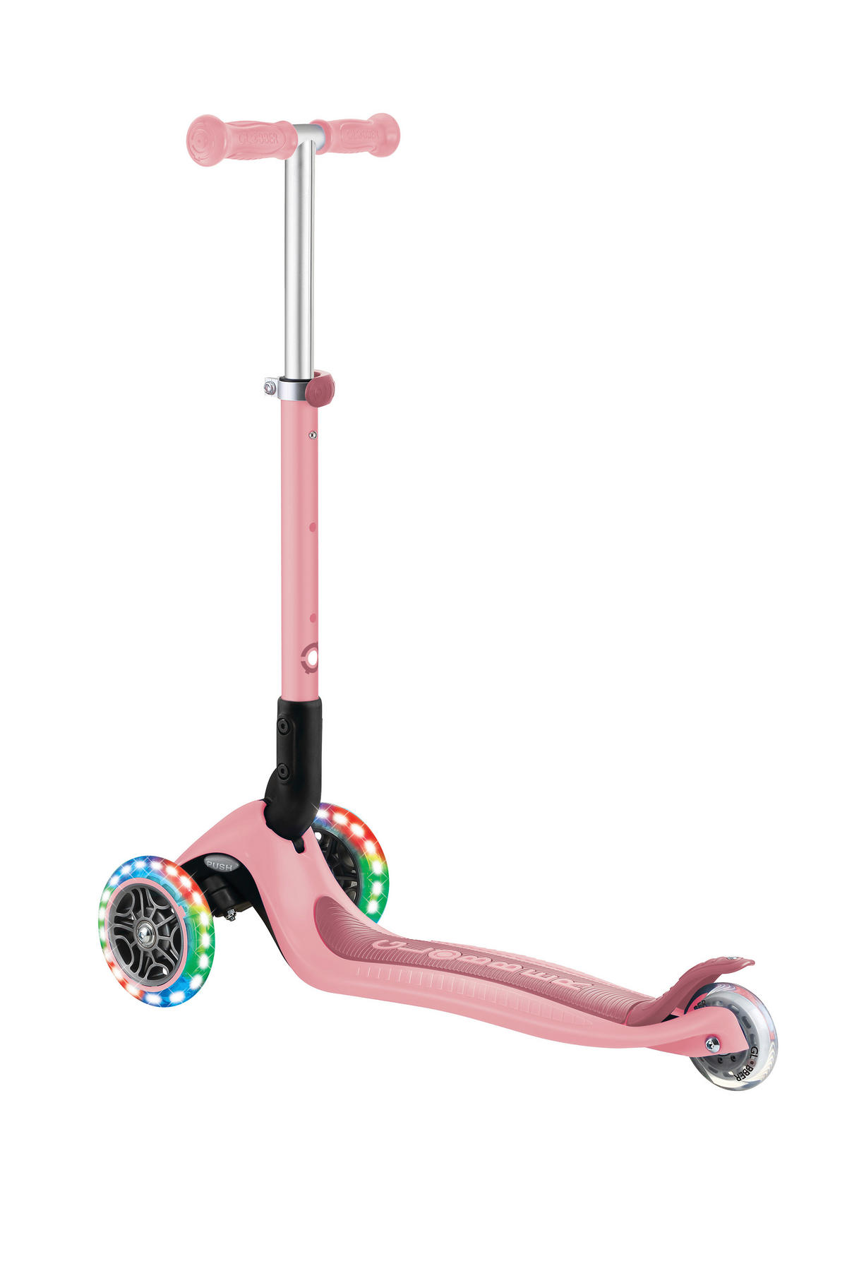 KINDERSCOOTER JUNIOR FOLDABLE LIGHTS  - Rosa, Basics, Kunststoff (56/28.6/68cm) - GLOBBER