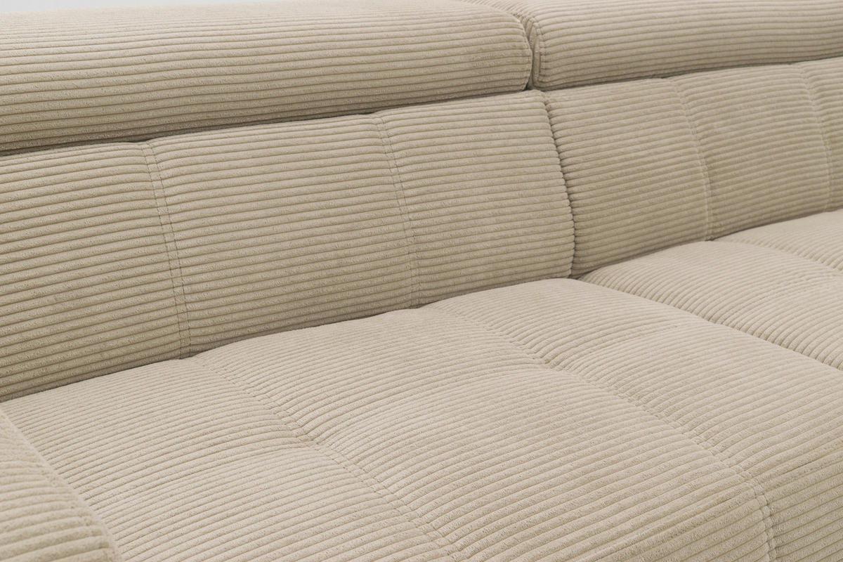 2-SITZER-SOFA TRENTO Mikrofaser Taupe  - Taupe/Dunkelgrau, MODERN, Textil/Metall (208/79/104cm) - MID.YOU