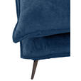 ECKSOFA in Webstoff Blau  - Blau/Schwarz, Design, Textil/Metall (338/165cm) - Hom`in