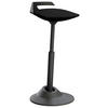 Bürohocker Wollmischung Select Schwarz  - Schwarz, Basics, Textil/Metall (38/51-84/38cm) - Aeris