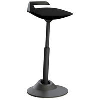 Bürohocker Wollmischung Select Schwarz  - Schwarz, Basics, Textil/Metall (38/51-84/38cm) - Aeris