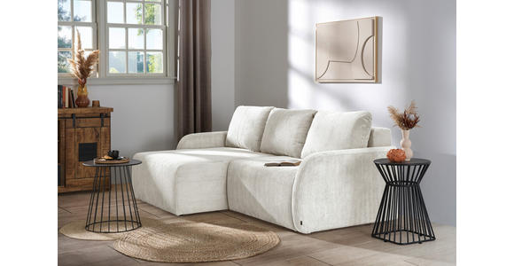 ECKSOFA  in Cord Naturfarben  - Schwarz/Naturfarben, KONVENTIONELL, Kunststoff/Textil (217/146cm) - Carryhome