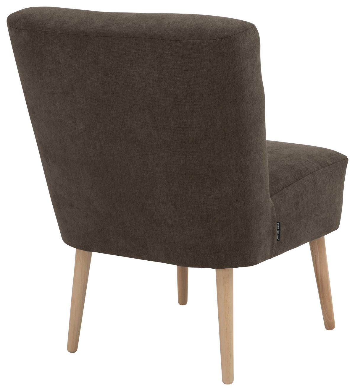 SESSEL in Flachgewebe Dunkelbraun  - Dunkelbraun/Buchefarben, Design, Holz/Textil (58/78/68cm) - Max Winzer