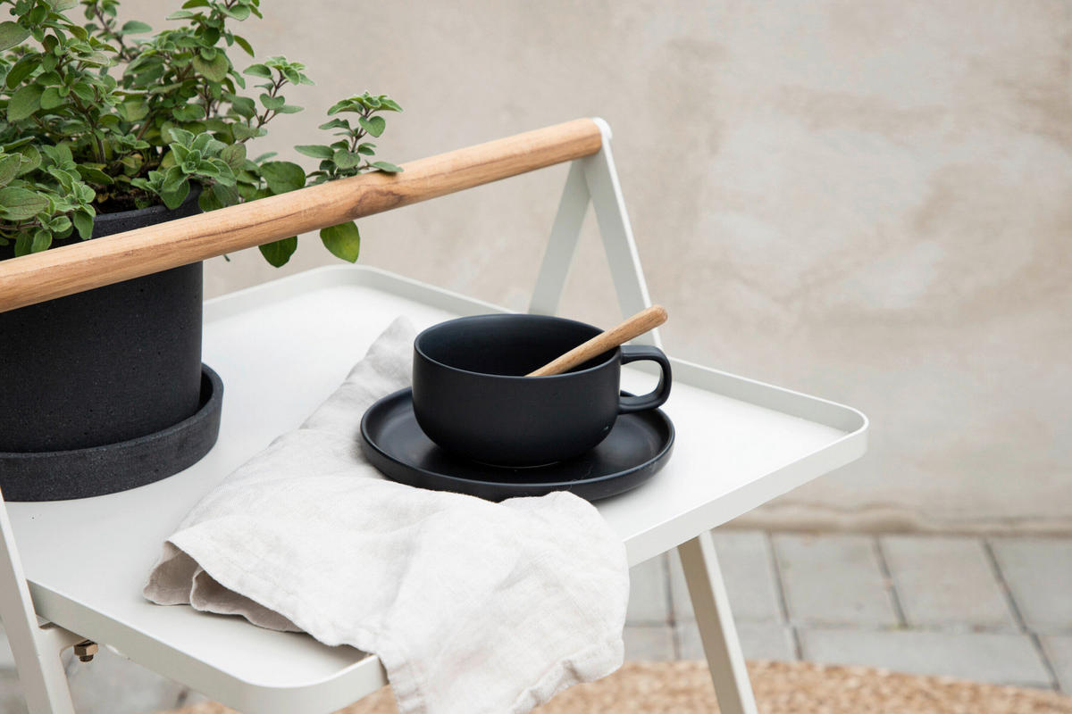 LOUNGETISCH 43/43/59 cm Metall  - Beige, MODERN, Metall (43/43/59cm) - Gardenson