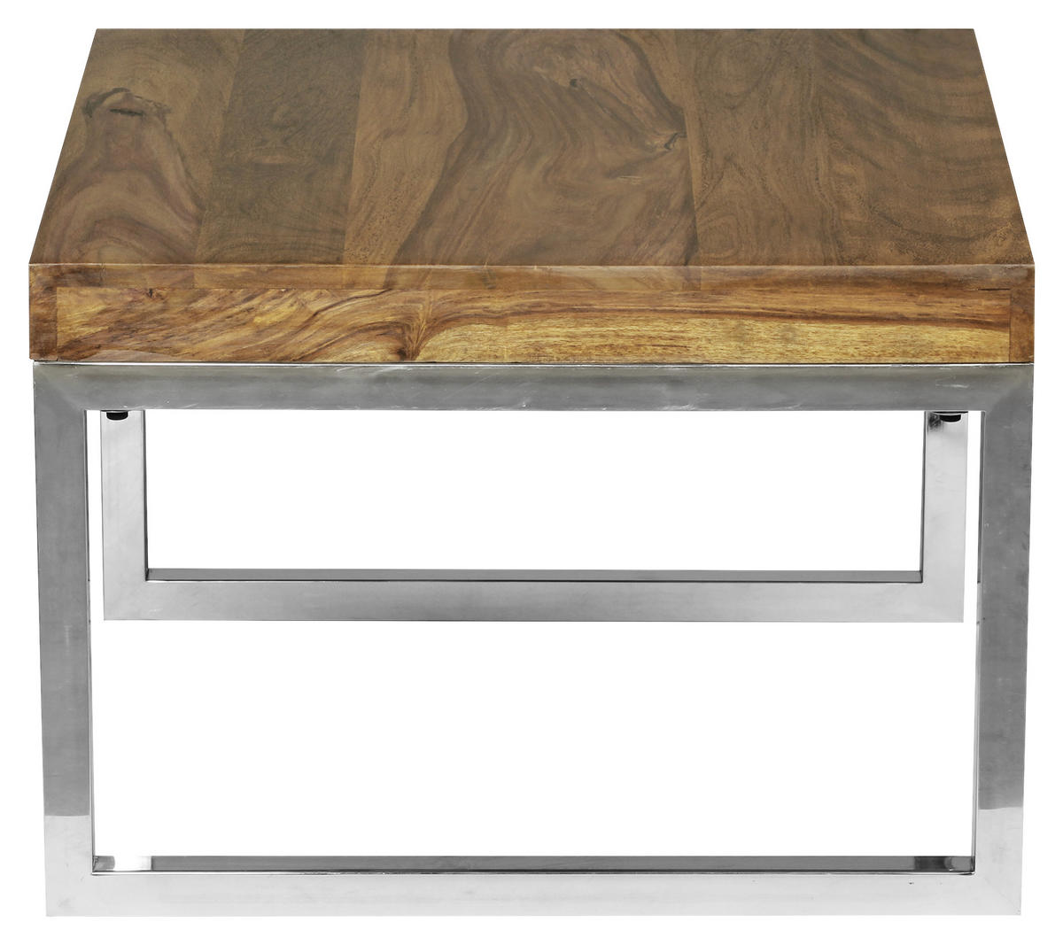 KISASZTAL fa 60/60/40 cm  - króm/sheesham, Design, fa/fém (60/60/40cm) - MID.YOU