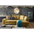 ECKSOFA in Webstoff Gelb  - Chromfarben/Dunkelgrau, Design, Kunststoff/Textil (276/212cm) - Carryhome