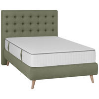 BOXSPRINGBETT 120/200 cm  in Grün  - Grün, Design, Holz/Textil (120/200cm) - Carryhome