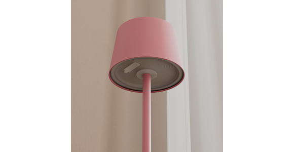 AKKU-TISCHLEUCHTE 9/22 cm  - Rosa, Basics, Metall (9/22cm) - Novel